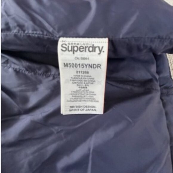 Superdry Vest Mens Size Medium Blue Puffer Fuji Jacket Quilted Preppy Outdoor - Picture 7 of 7